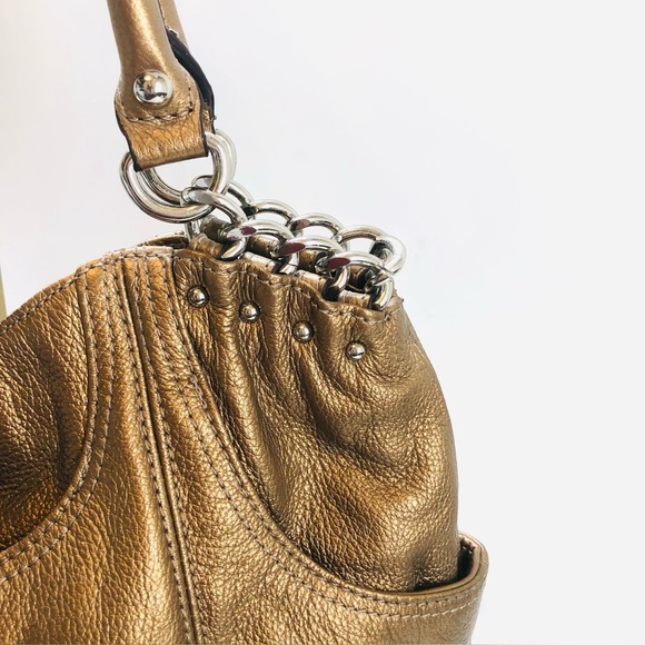 Tignanello Copper Leather Shoulder Bag - Picture 3 of 13